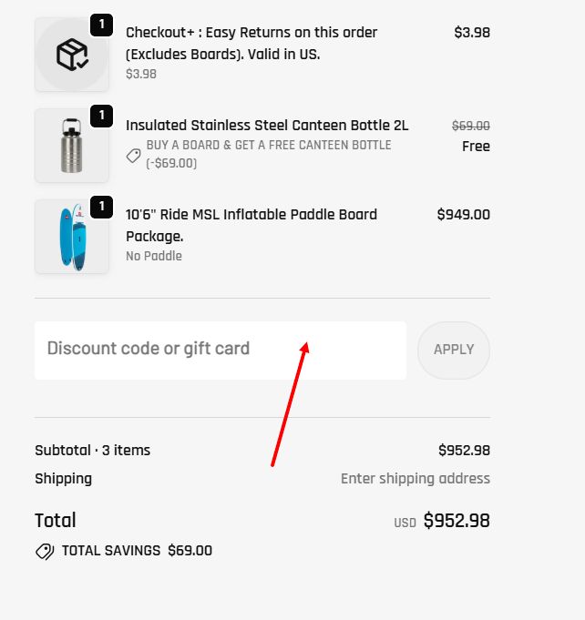 “How to apply a Red Equipment promo code”