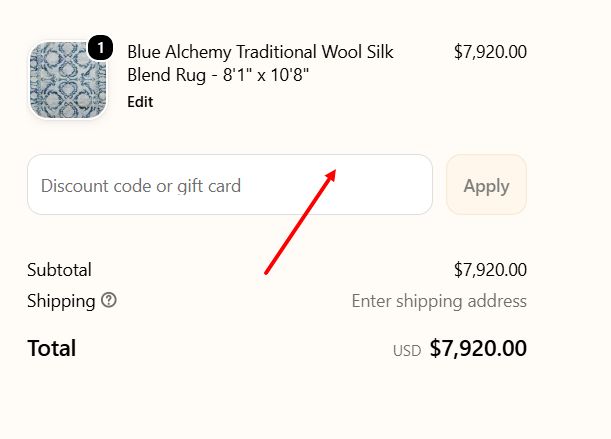 “How to apply an ABC Carpet & Home promo code”