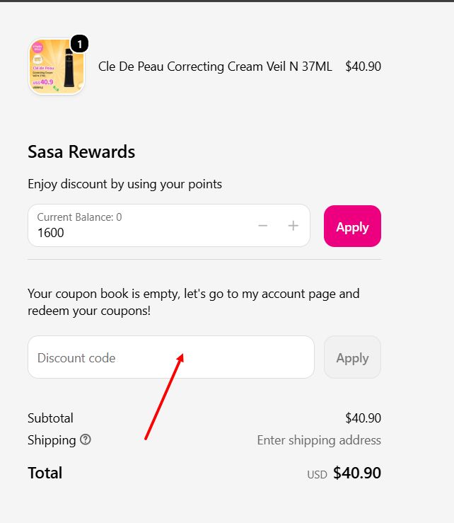 “How to apply a Sasa promo code”