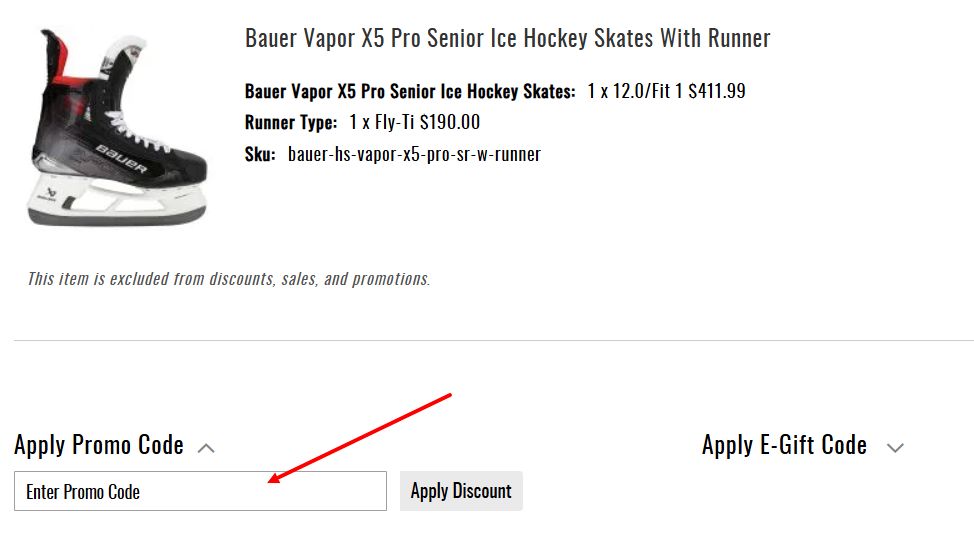 “How to apply a Hockey Monkey promo code”