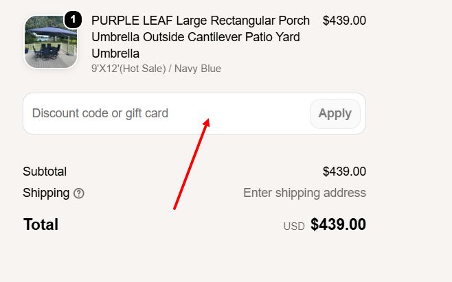 “How to apply a Purple Leaf Garden promo code”