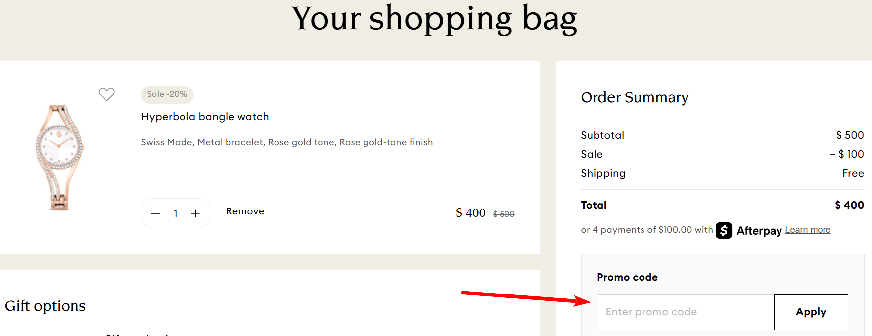 “Swarovski Promo Code”