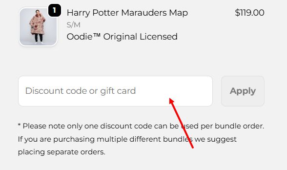 “How to activate a The Oodie promo code”