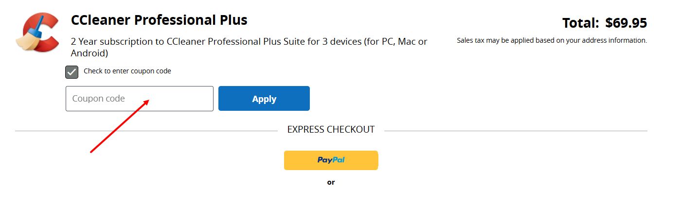 “How to apply a CCleaner promo code”