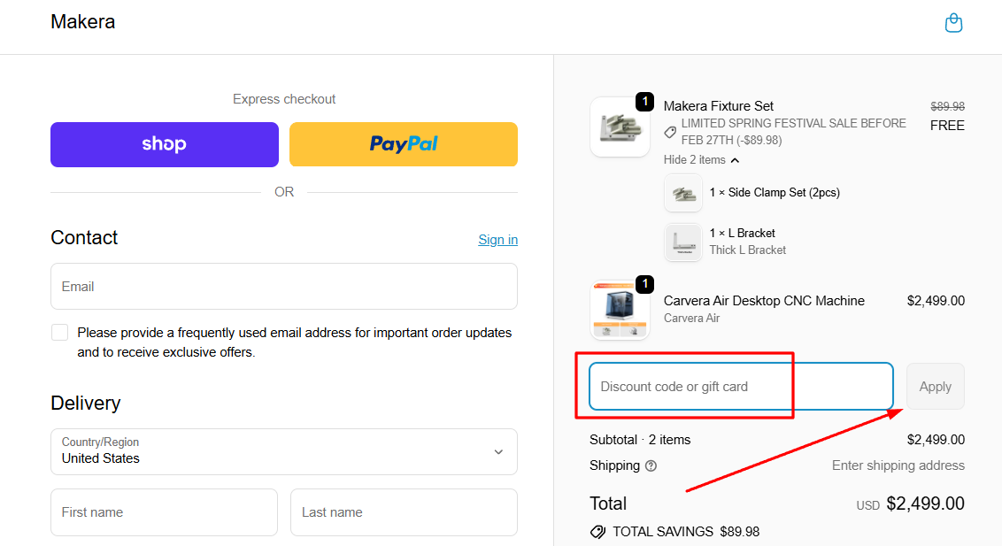 How to activate a Makera promo code