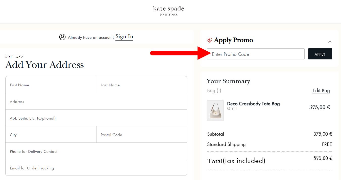 “Kate Spade Promo Code”