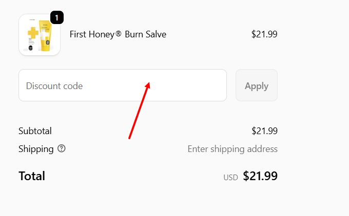 “How to apply a First Honey promo code”