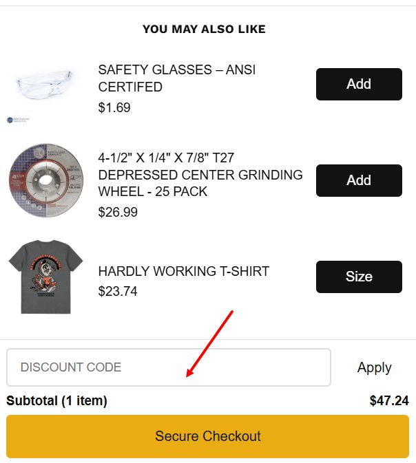 “How to apply a Benchmark Abrasives promo code”