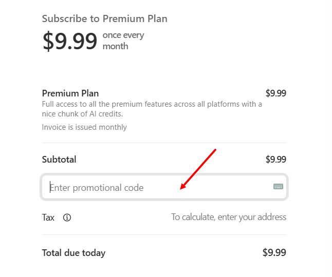 “How to apply a Pixlr promo code”