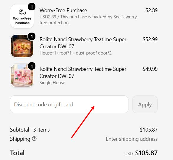 “How to apply a Robotime promo code”