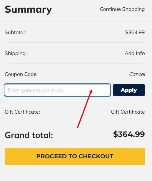 “How to apply a TackleDirect promo code”