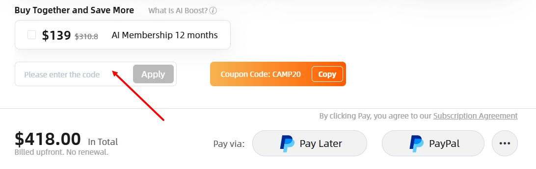 “How to apply a Homestyler promo code”
