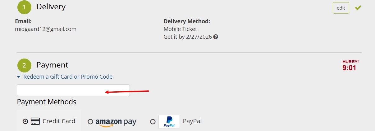 “How to apply a Ticket Liquidator promo code”