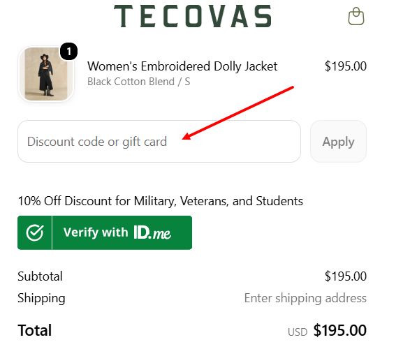 “How to apply a Tecovas promo code”