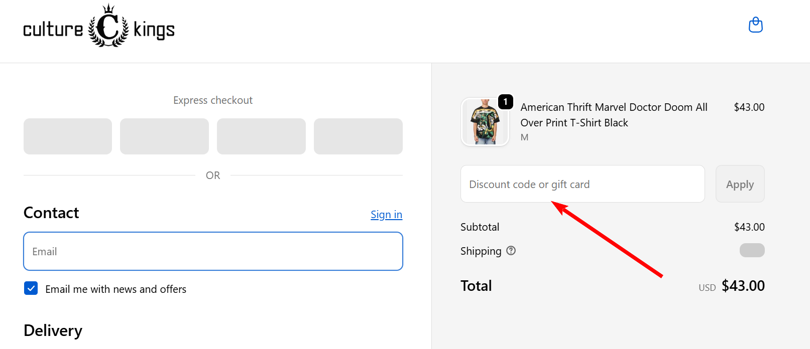 “How to Apply a Culture Kings Promo Code”