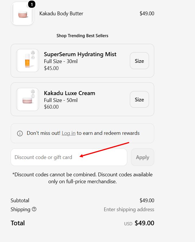 “How to apply an RMS promo code”