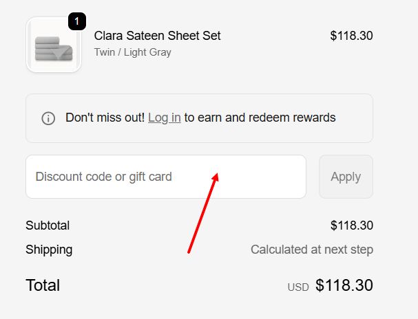 “How to apply a Peacock Alley promo code”