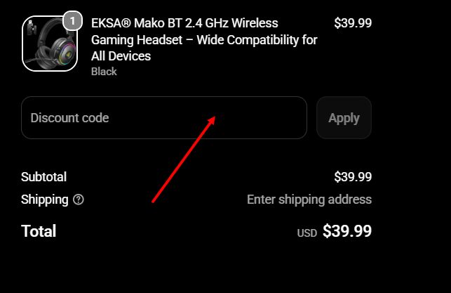 “How to apply an EKSA promo code”