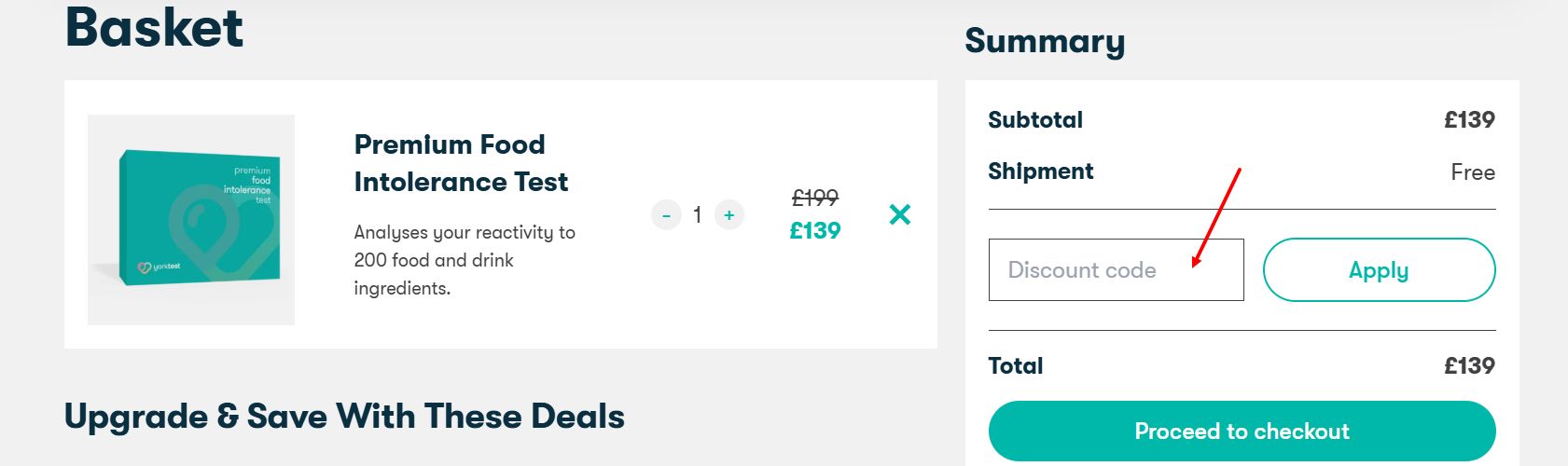“How to apply a YorkTest promo code”