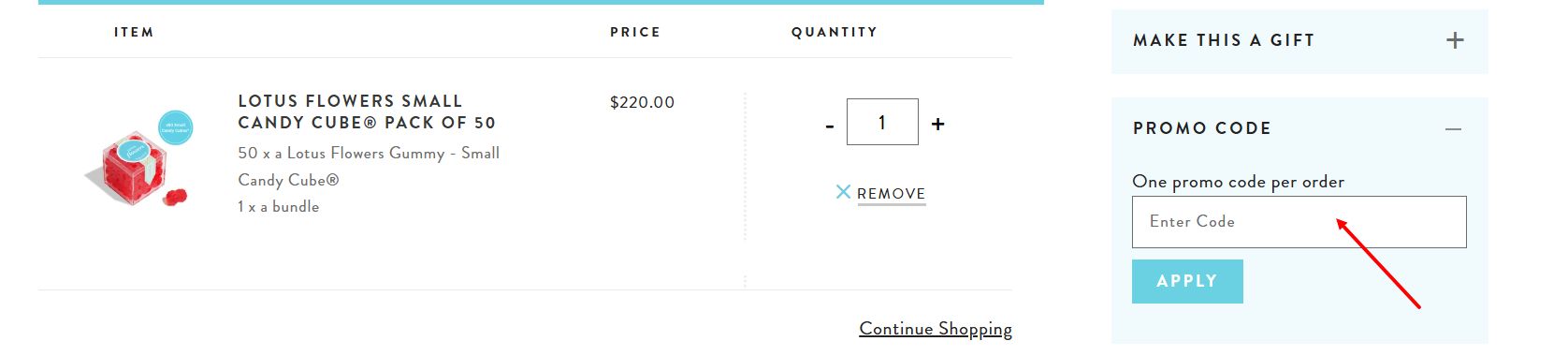 “How to apply a Sugarfina promo code”