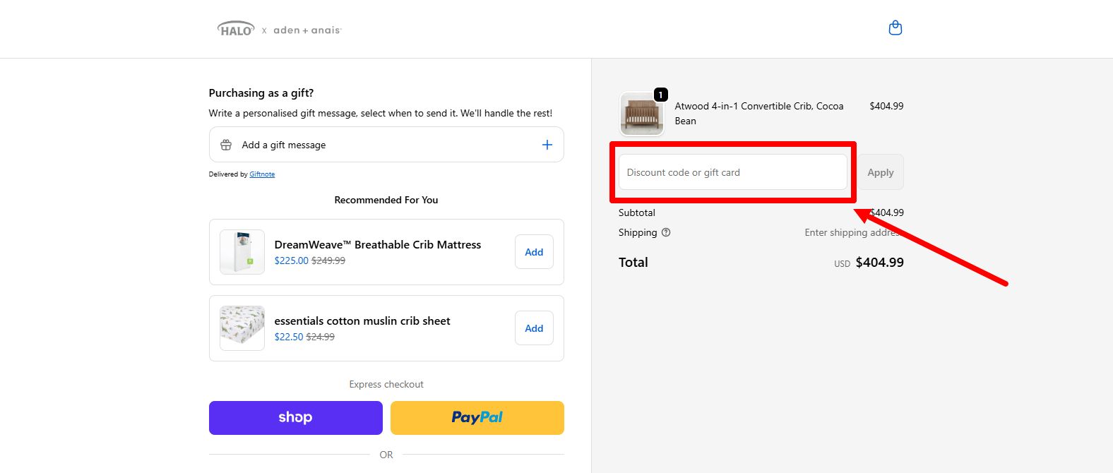 “How to apply a HALO Sleep promo code”