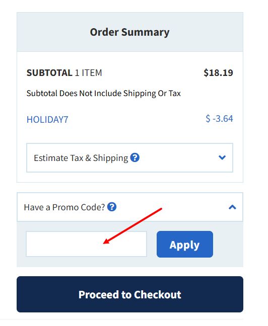 “How to apply a Professional Supplement Center promo code”