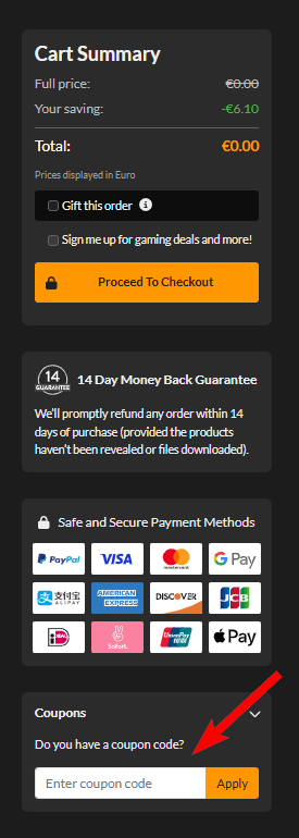 “How to activate a Fanatical promo code”