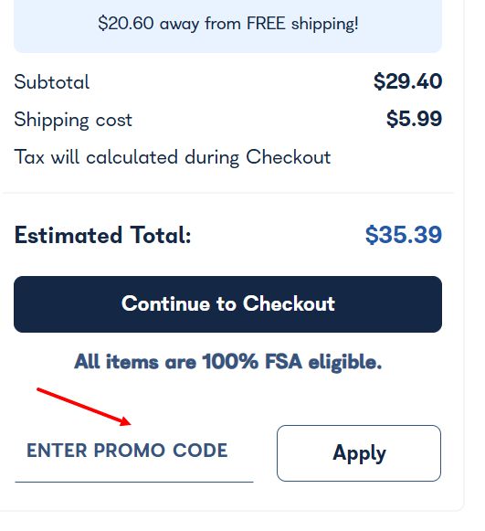 “How to apply a FSA Store promo code”