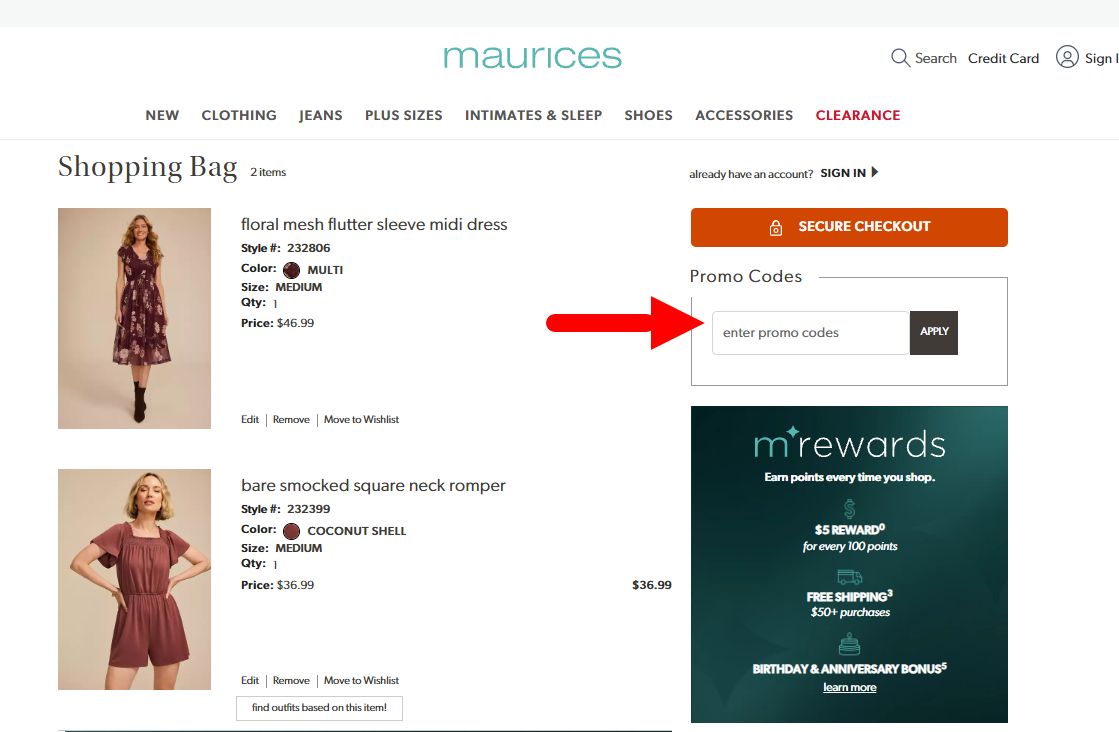 “Maurices Promo Codes”