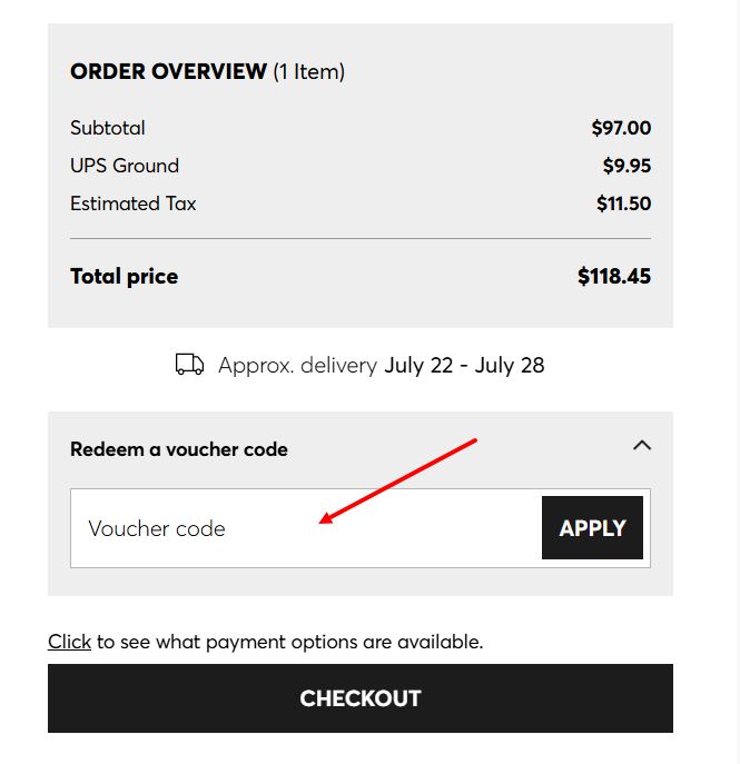 “How to apply a HUGO BOSS promo code”