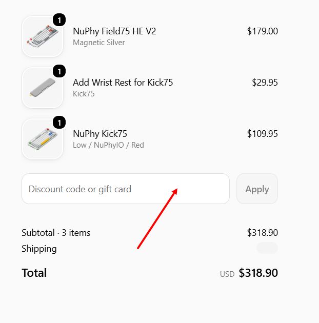 “How to apply a NuPhy promo code”