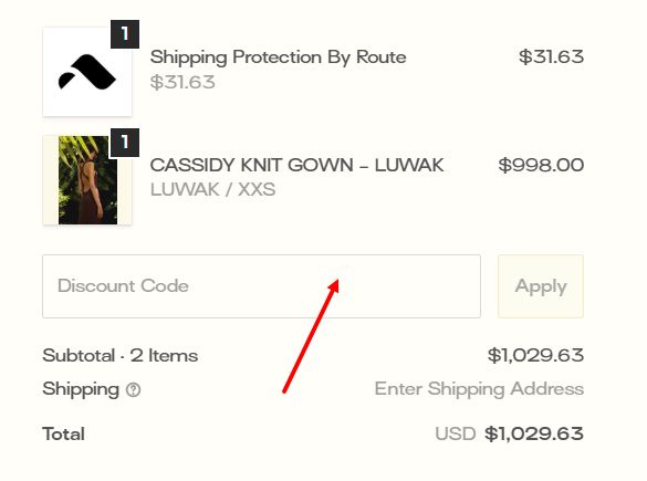 “How to apply a Cult Gaia promo code”