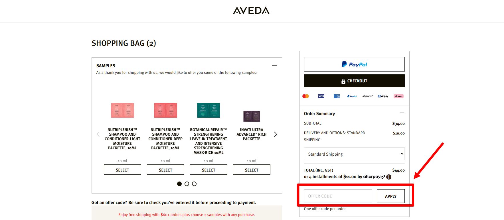 “Aveda Promo Code”