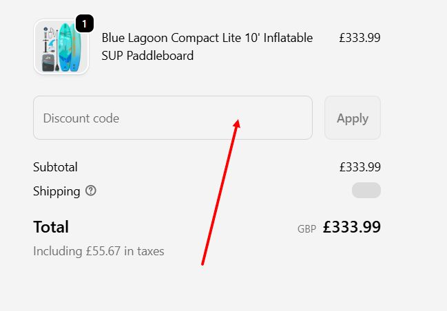 “How to activate a Bluefin SUP promo code”