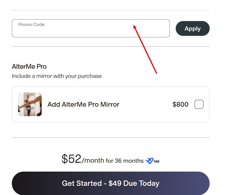 “How to apply an Alter promo code”