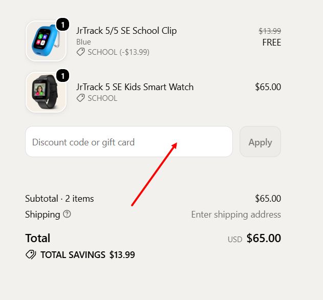 “How to apply a Cosmo JrTrack promo code”