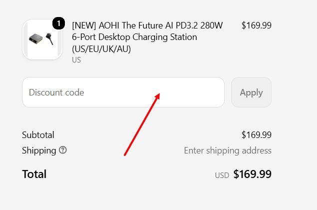 “How to apply an Aohi promo code”