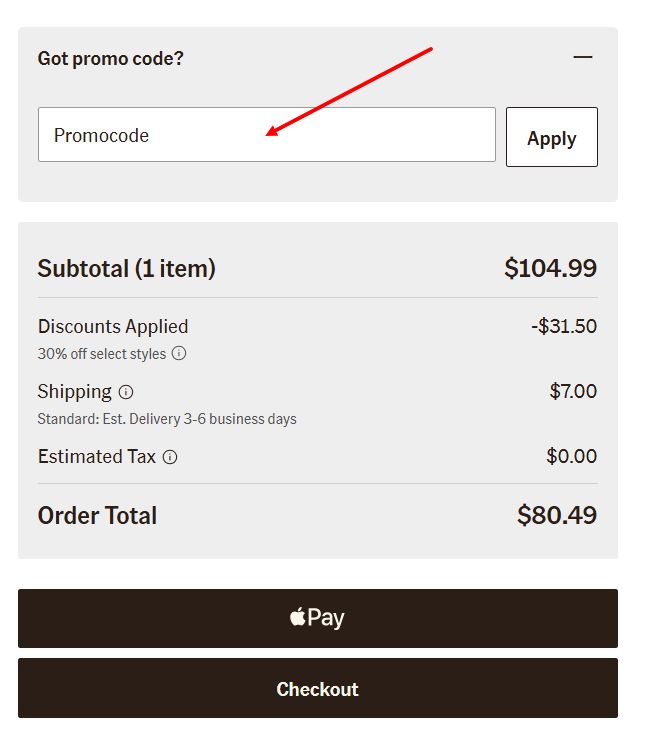 “How to apply a Timberland promo code”