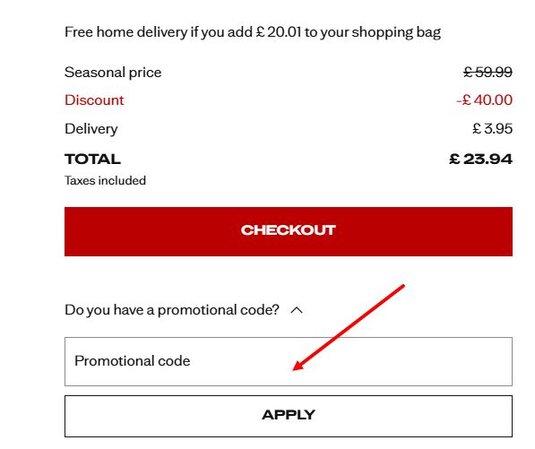 “How to apply a Mango Outlet promo code”