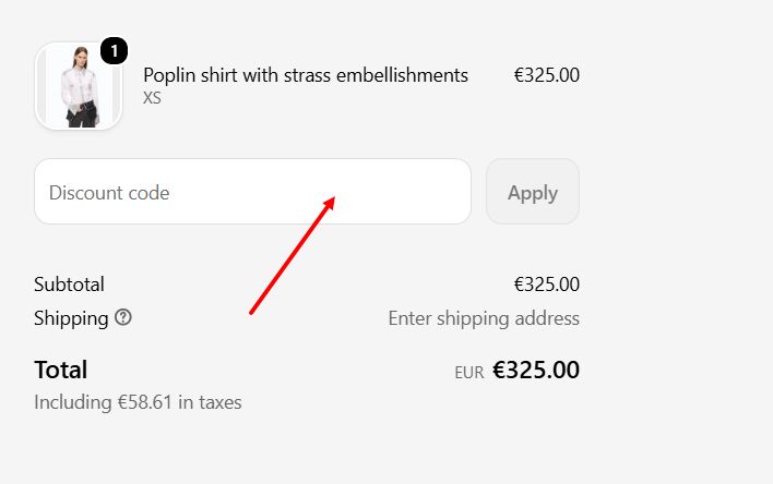“How to apply a Pinko promo code”