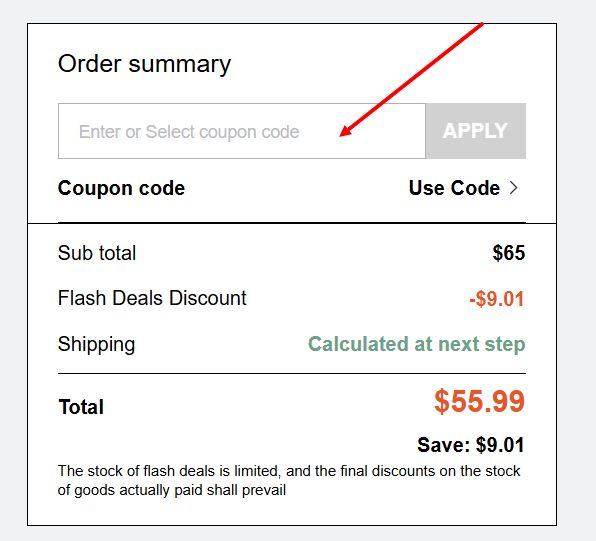 “How to apply a StyleWe promo code”