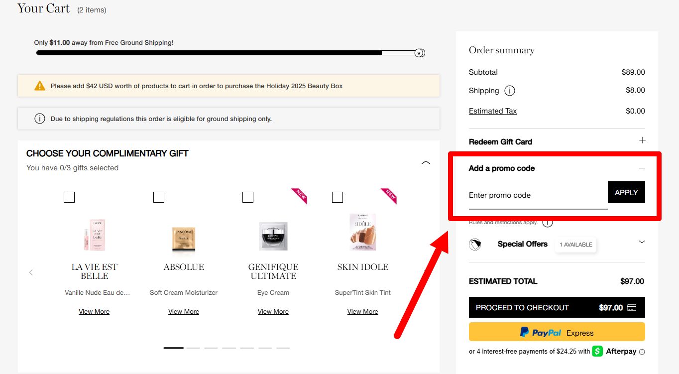 “Lancome Coupon”