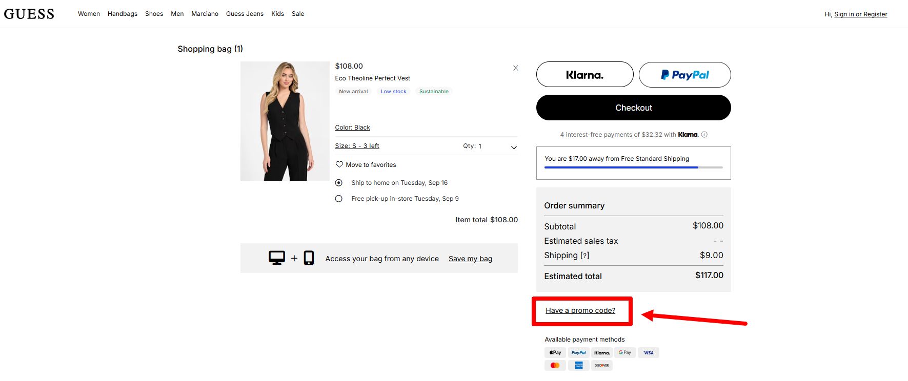 GUESS Promo Code