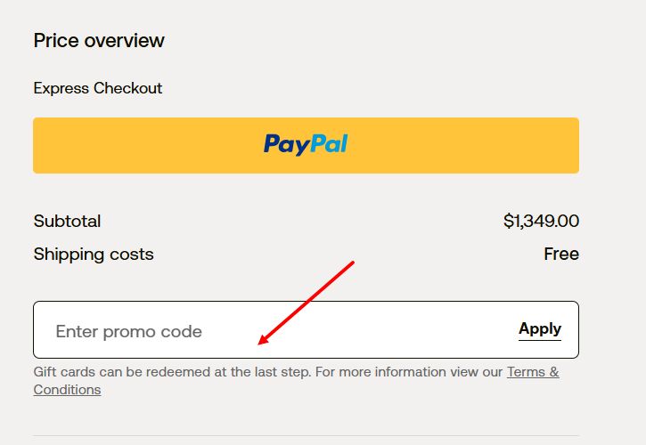 “How to apply a Bugaboo promo code”