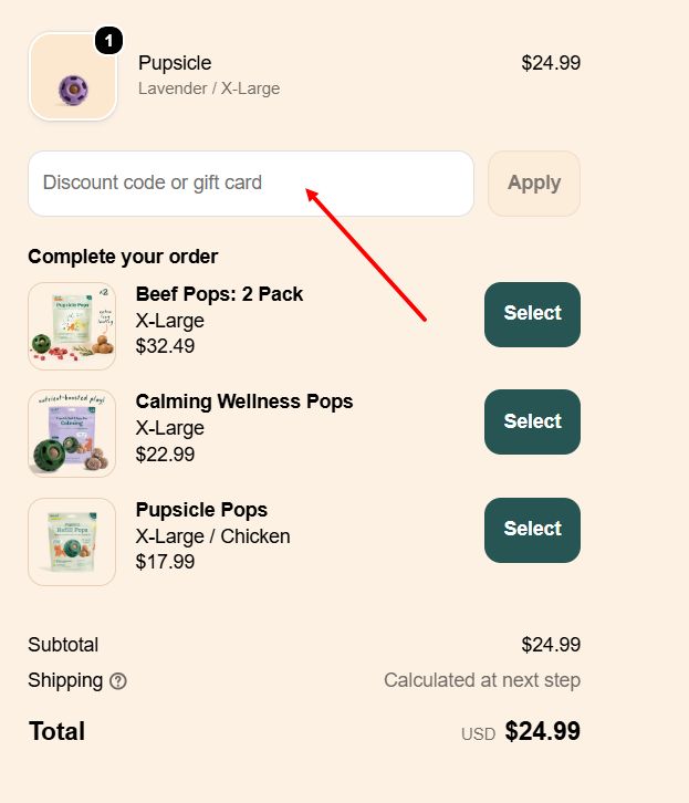 “How to apply a My Woof promo code”
