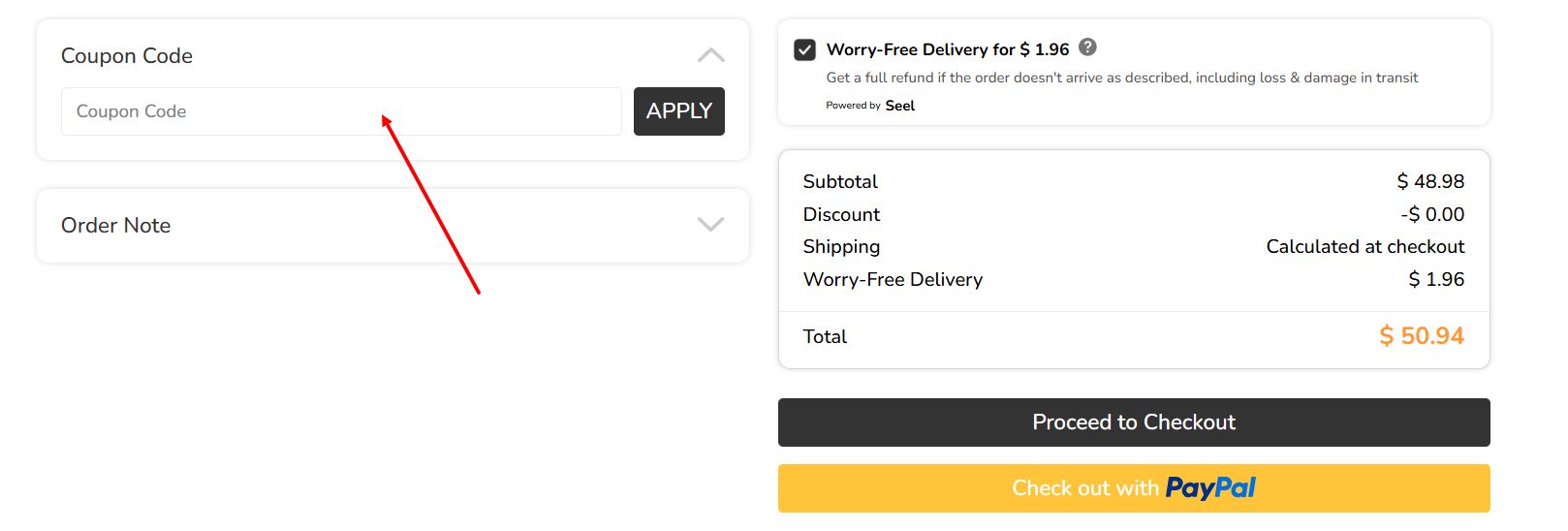 How to apply a GetNameNecklace promo code
