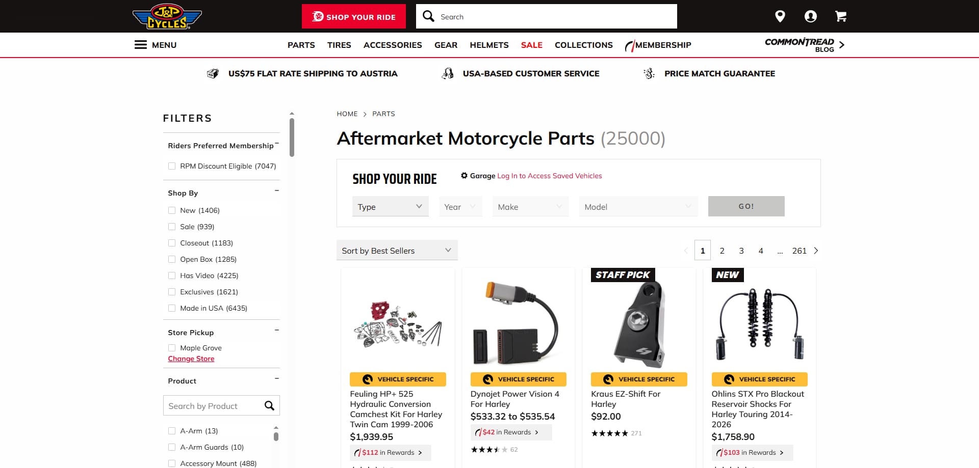 J&P Cycles voucher
