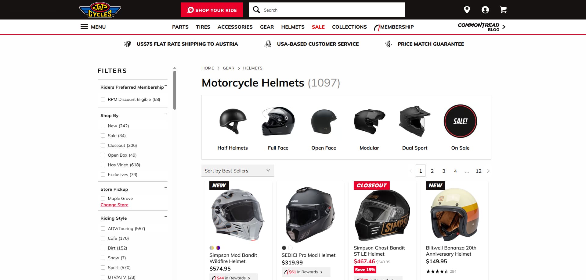 J&P Cycles coupons