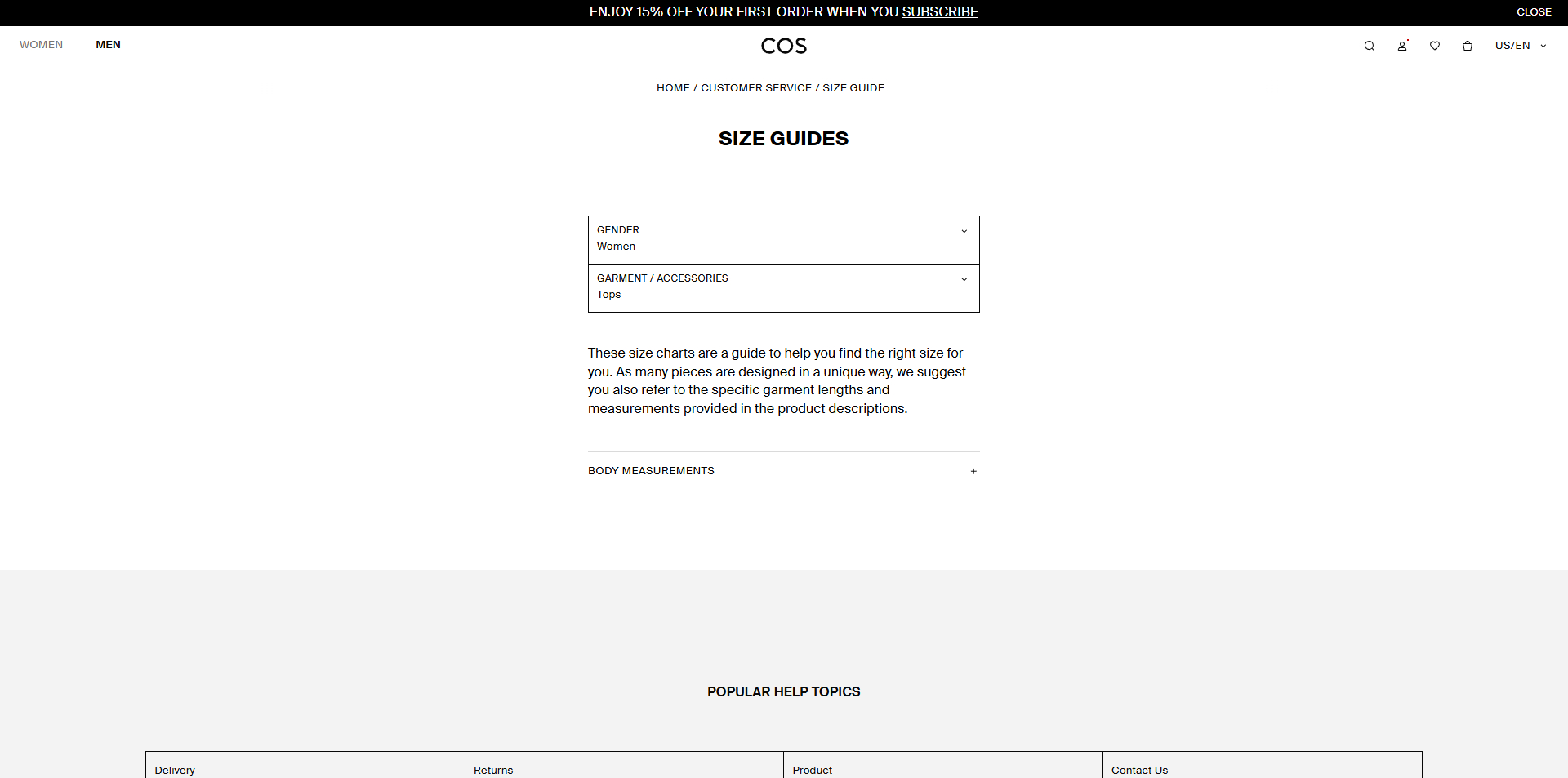 COS discount code
