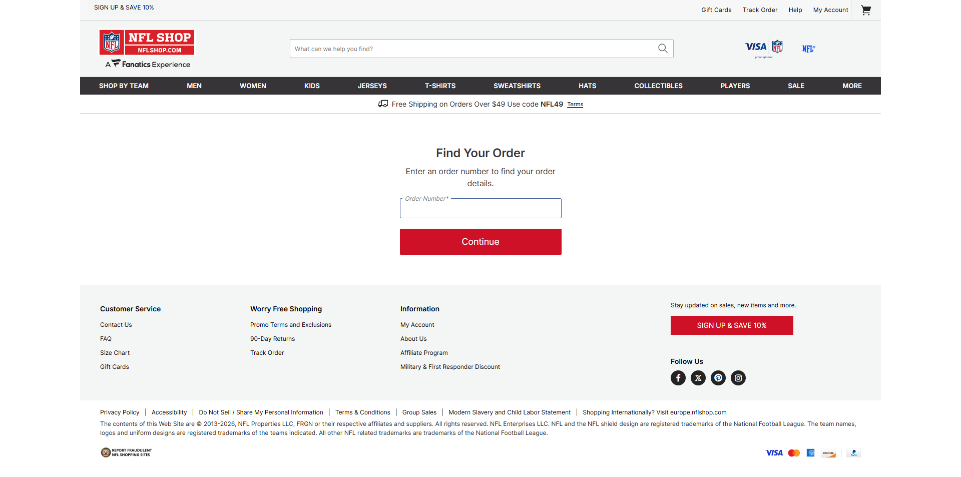 NFL shop Promo Code
